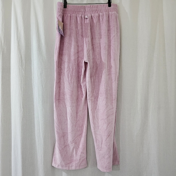 JoyLab Extra-Long Length High Rise Wide Leg Legging/Pants in Pink Velour Size L - Picture 2 of 6
